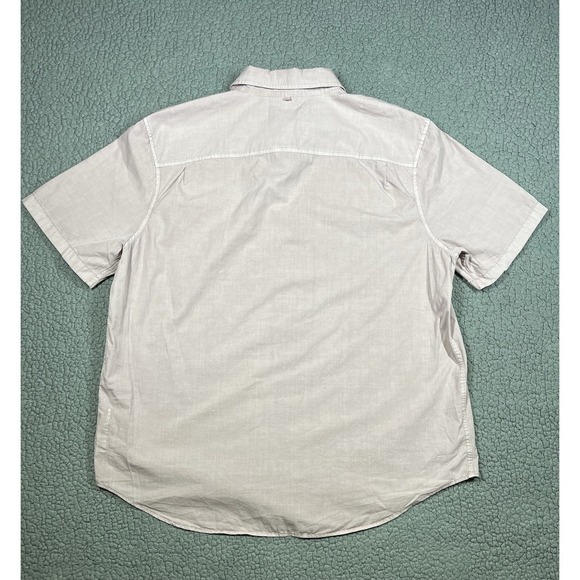 OUTERKNOWN Mens Size XL The Short Sleeve Studio Shirt Button Down Seashell - Picture 3 of 10
